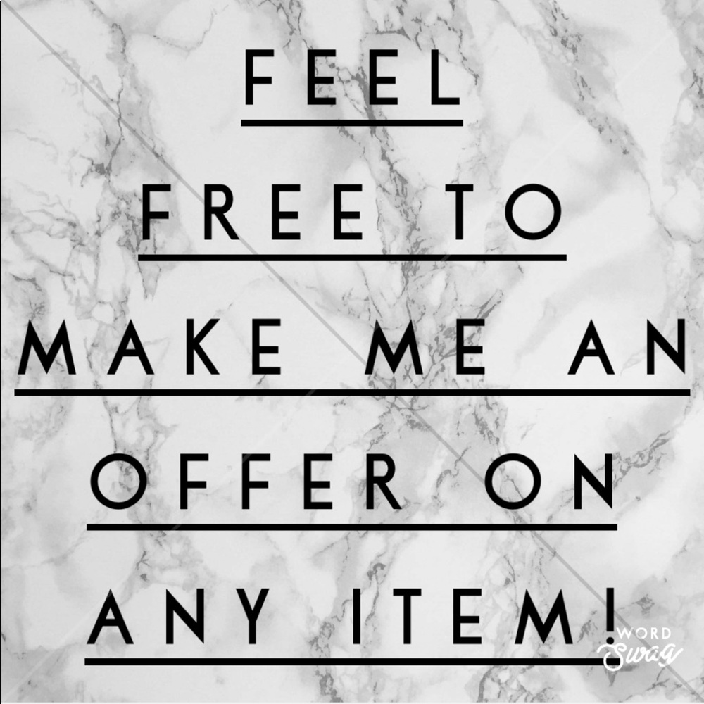 Feel free to make me an offer on any item!